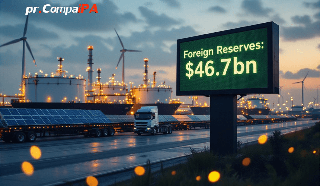 PR CompaiPA - Nigeria Economy: Foreign Reserves Hit A 7-Year High at $46.7bn